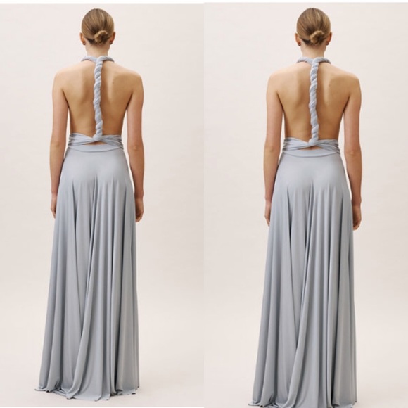 - BHLDN -Two Birds Ginger Convertible Dress in Fog - Picture 3 of 8
